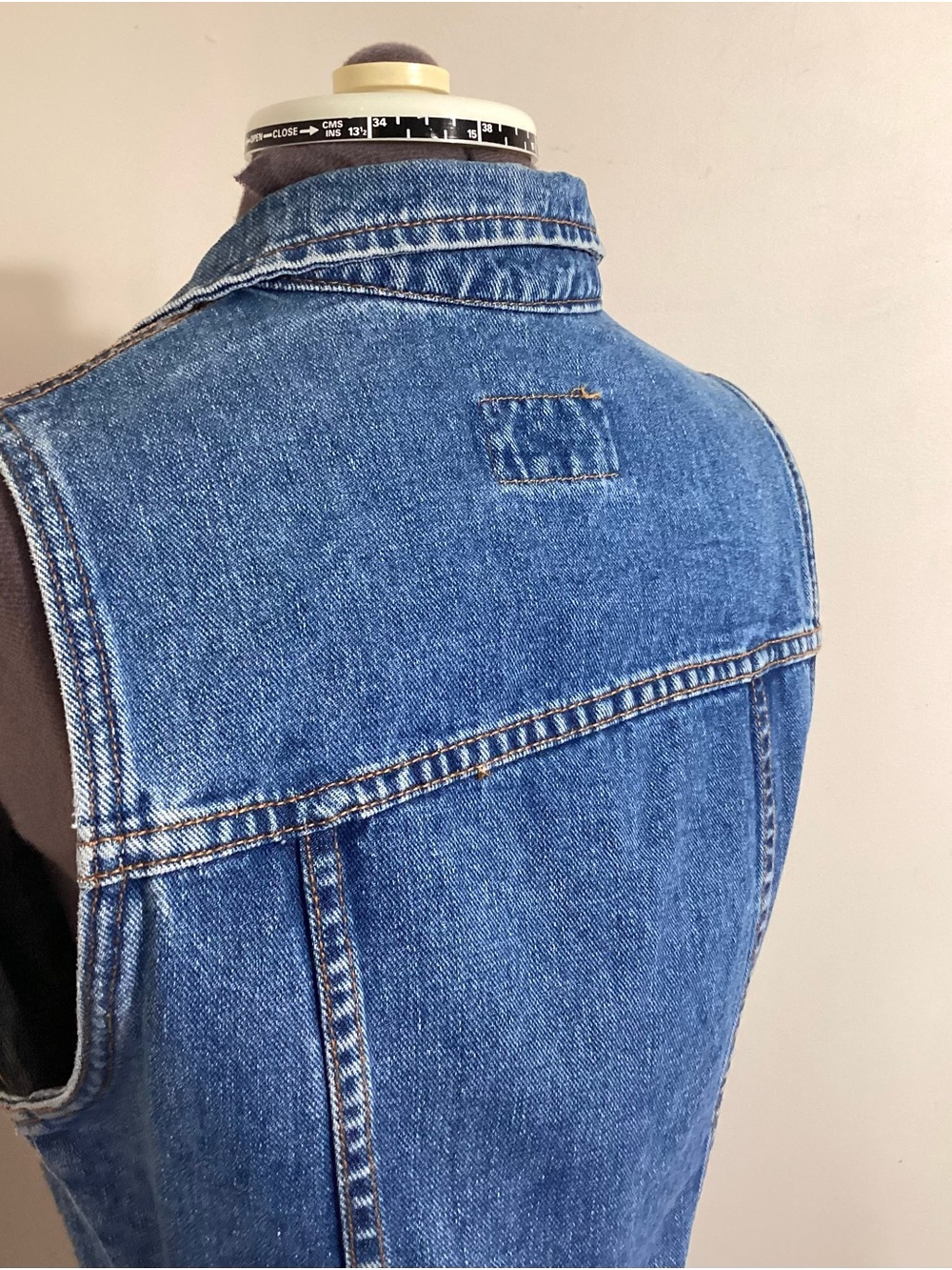 Nada Nuff Vtg Button Up Jean Denim Mini Dress Jrs M - Picture 8 of 15
